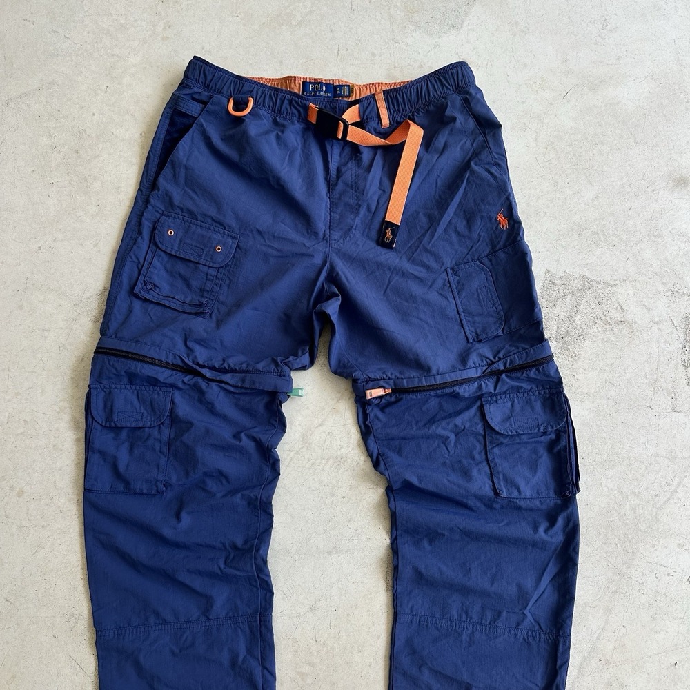 Polo Ralph Lauren Performance Cargo Trousers Men XL Convertible Shorts Hiking - Picture 2 of 6